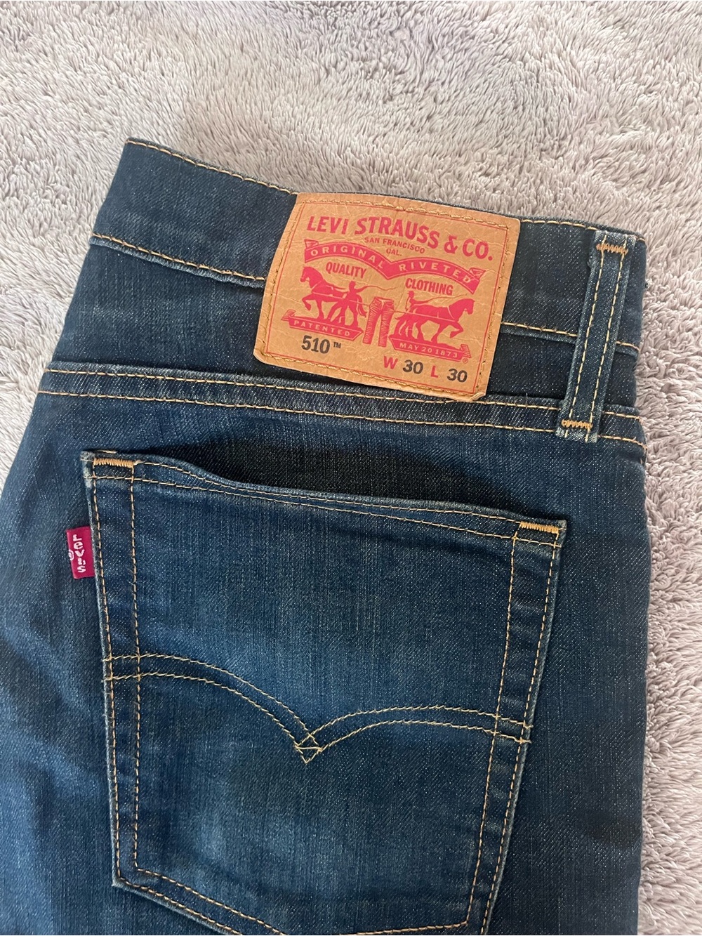 Levi's 510 Men's Skinny Jeans in Dark Blue Denim